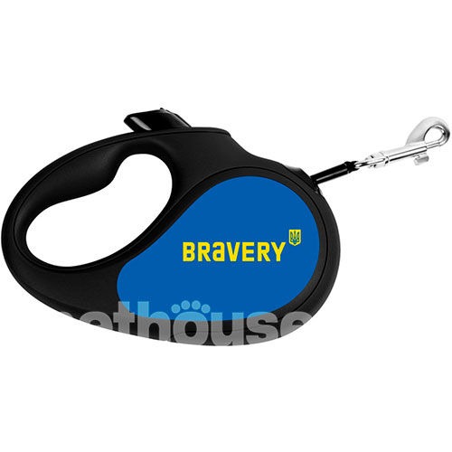 WauDog R-leash Поводок-рулетка с принтом "Смелость" для собак, лента, 5 м