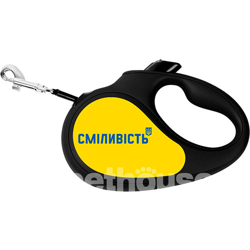WauDog R-leash Поводок-рулетка с принтом "Смелость" для собак, лента, 5 м