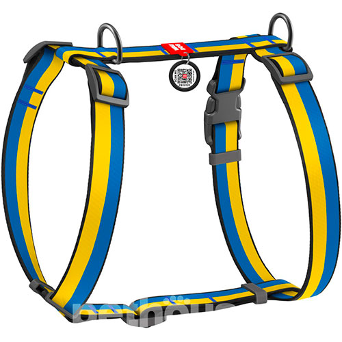 WauDog Nylon Шлея з принтом "Colors of freedom" для собак, нейлон