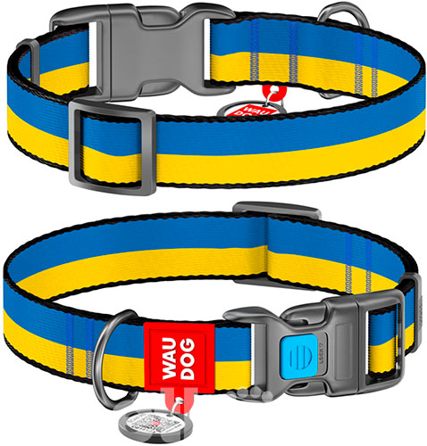 WauDog Nylon Нейлоновий нашийник "Colors of freedom" для собак WauDog Nylon Нейлоновий нашийник "Colors of freedom" для собак