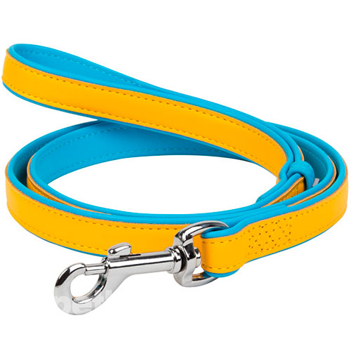 WauDog Glamour Повідець з принтом "Colors of freedom" для собак, шкіра