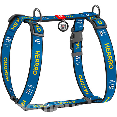 WauDog Nylon Шлея з принтом "Патрон" для собак, нейлон WauDog Nylon Шлея з принтом "Патрон" для собак, нейлон