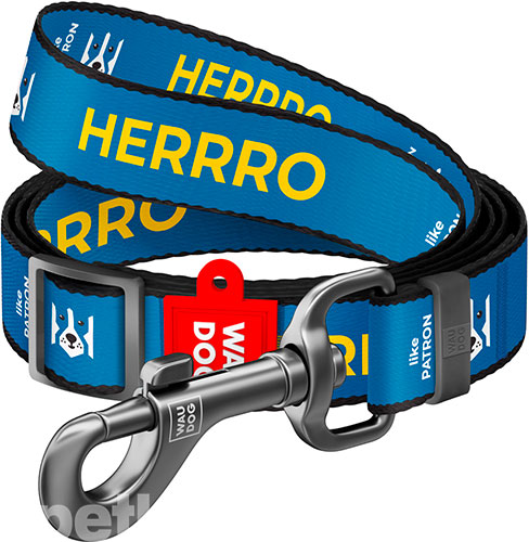 WauDog Nylon Нейлоновий повідець із принтом "Патрон" для собак, регульований WauDog Nylon Нейлоновий повідець із принтом "Патрон" для собак, регульований