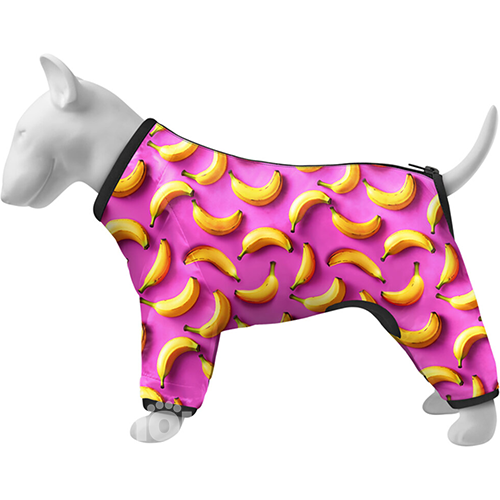 WauDog Clothes Вітрівка "Банани на рожевому" для собак