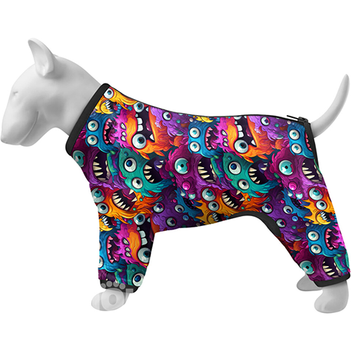 WauDog Clothes Вітрівка "Зубаті монстри" для собак
