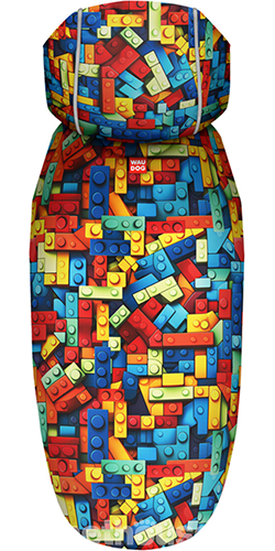 WauDog Clothes Дощовик-накидка "Блоки" для собак