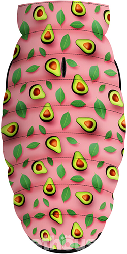 WauDog Clothes Курточка "Авокадо на рожевому" для собак