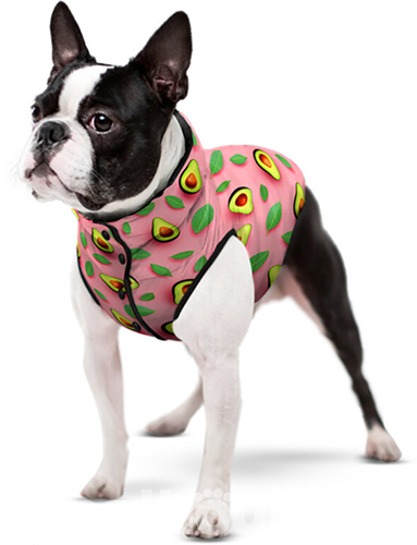 WauDog Clothes Курточка "Авокадо на рожевому" для собак