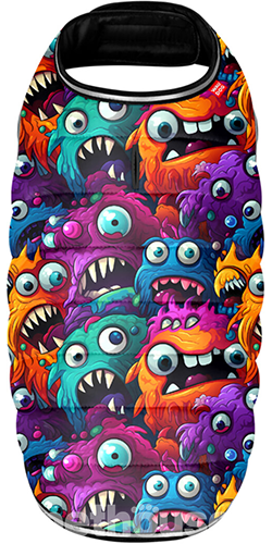 WauDog Clothes Курточка-накидка "Зубаті монстри" для собак WauDog Clothes Курточка-накидка "Зубаті монстри" для собак