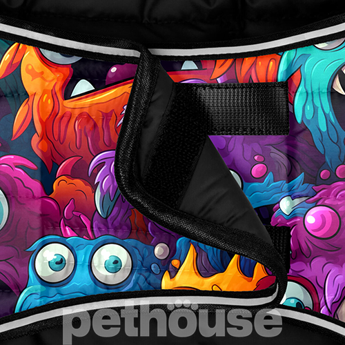 WauDog Clothes Курточка-накидка "Зубаті монстри" для собак WauDog Clothes Курточка-накидка "Зубаті монстри" для собак