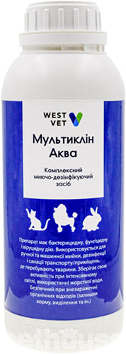 West Vet Мультиклин Аква Комплексное моюще-дезинфицирующее средство, фото 2
