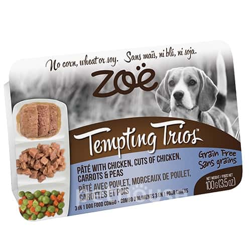 Zoe Tempting Trios Консервы с курицей и овощами для собак